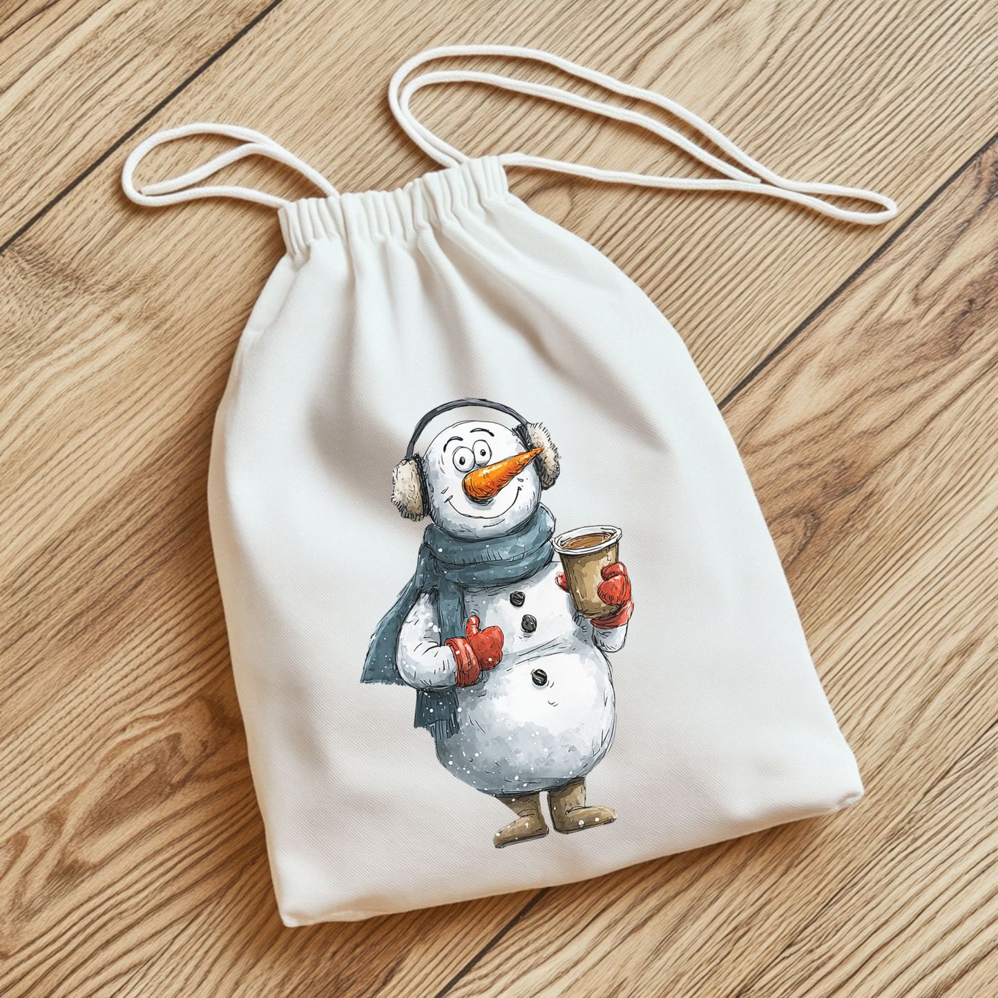Bügelbild Schneemann Weihnachten