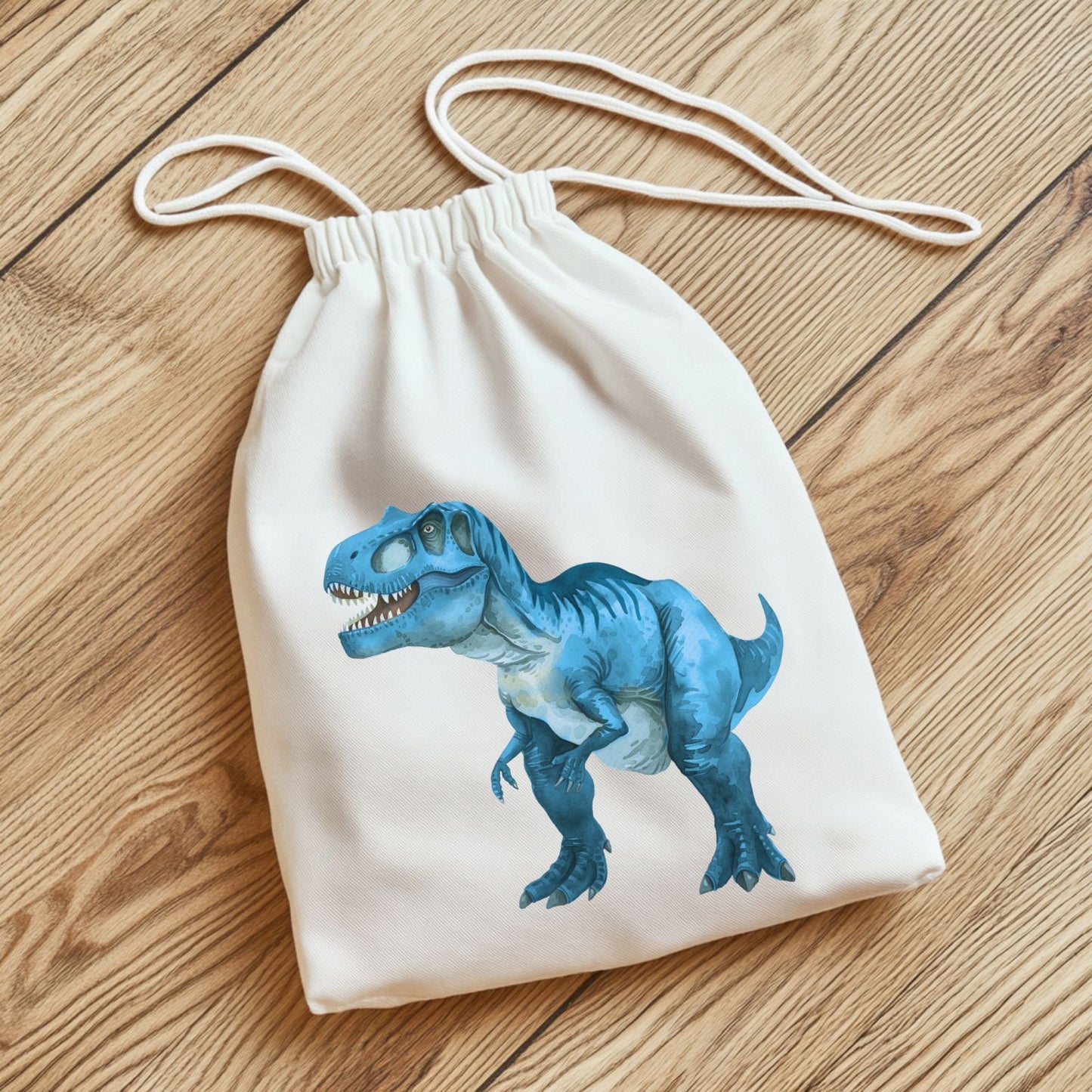 Cooler Blauer T-Rex Bügelbild