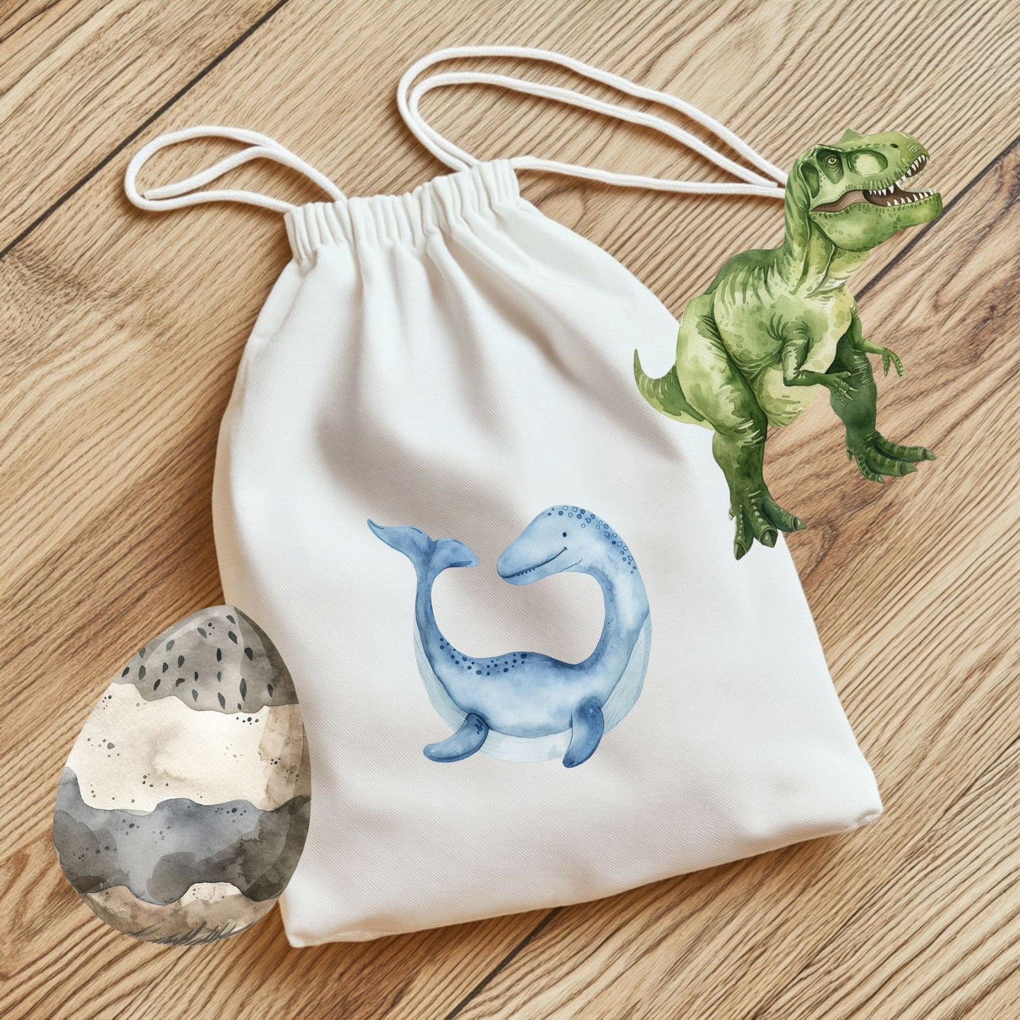 Dinosaurier Spaß Bügelbilder, Wasserfarbe Dino Grafiken zum Aufbügeln