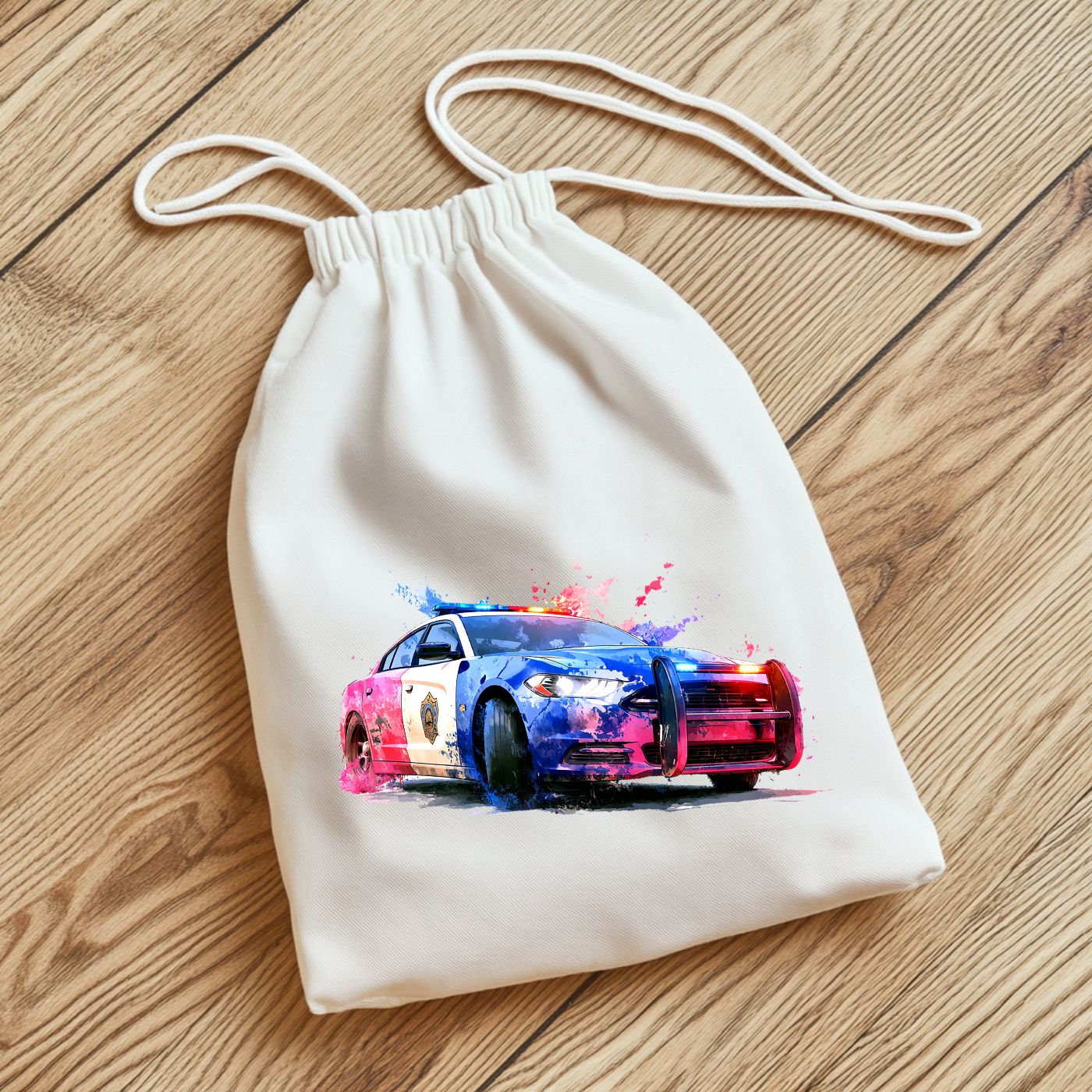 Polizei Auto Bügelbild