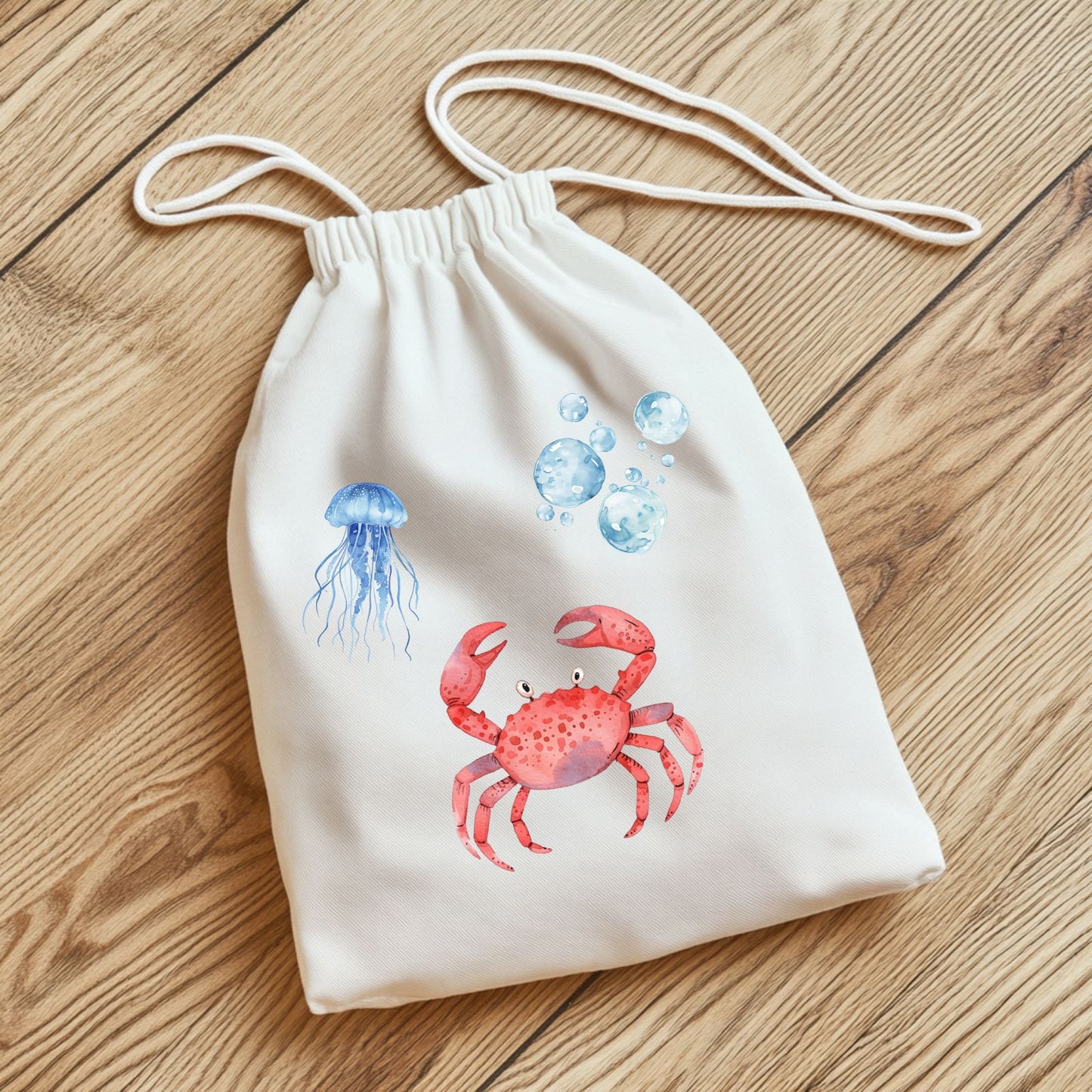 Wasserwelt Bügelbilder, Schwimmende Tiere Wasserfarbe Designs zum aufbügeln