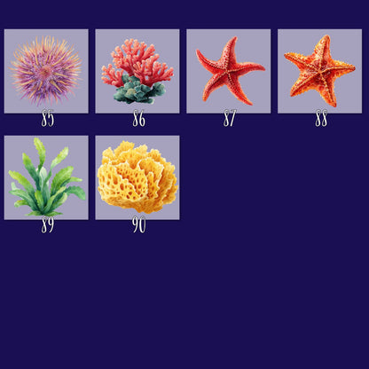 Sea Life Bügelbilder - 90 Motive Meerestiere