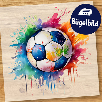 Cooles Fußball Bügelbild