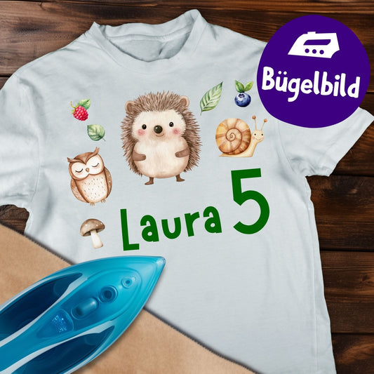 Personalisiertes Waldtier Bügelbild