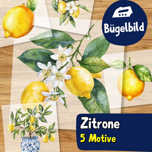 Zitronen Bügelbild