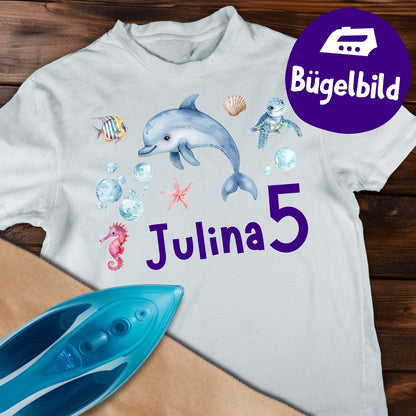Personalisiertes Meeres Bügelbild