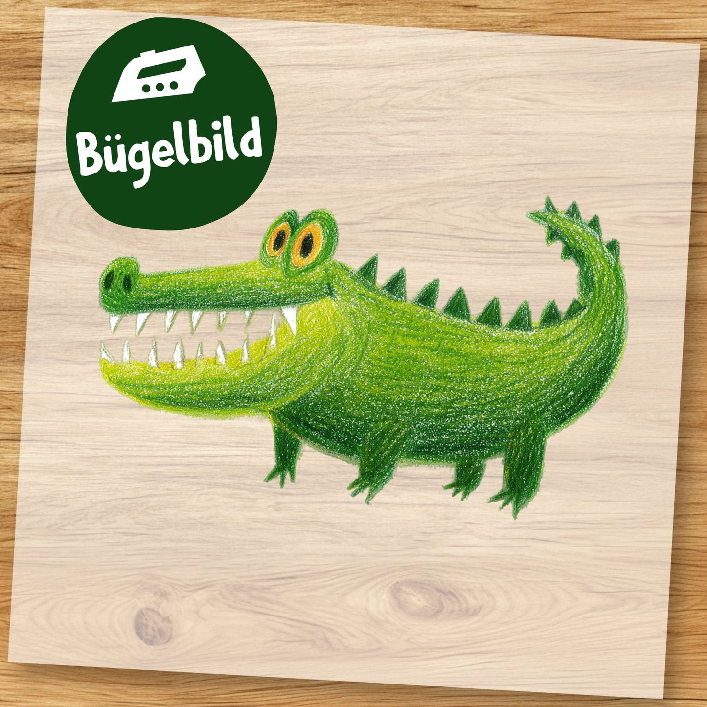 Bügelbild Krokodil