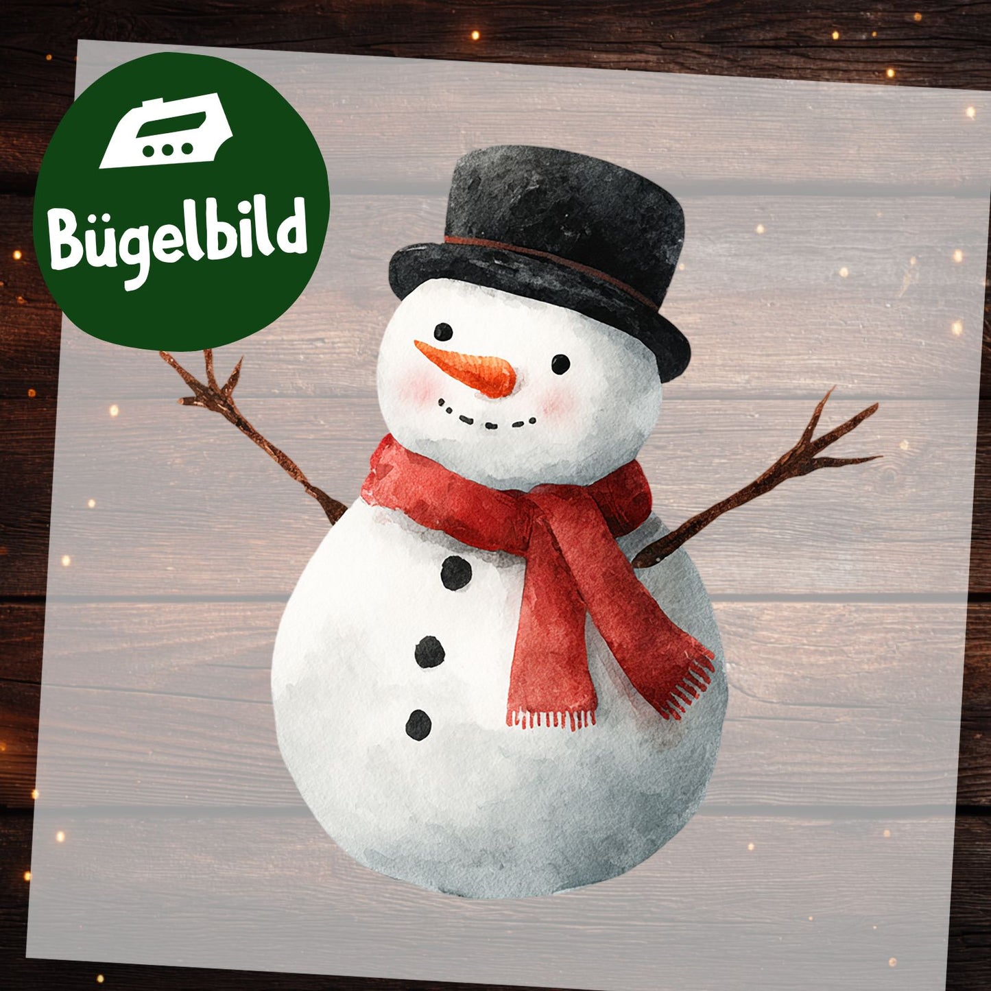 Schneemann Bügelbild