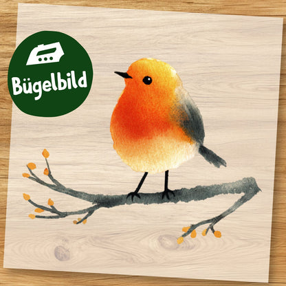 Rotkehlchen Bügelbild