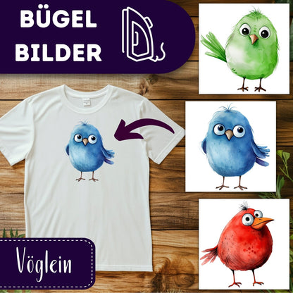 Kleine Vöglein Bügelbilder