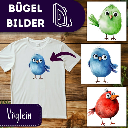 Kleine Vöglein Bügelbilder