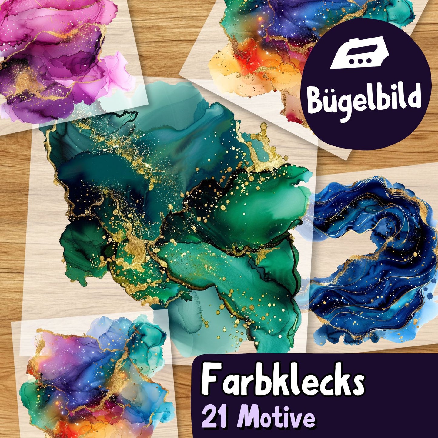 Farbklecks Bügelbild