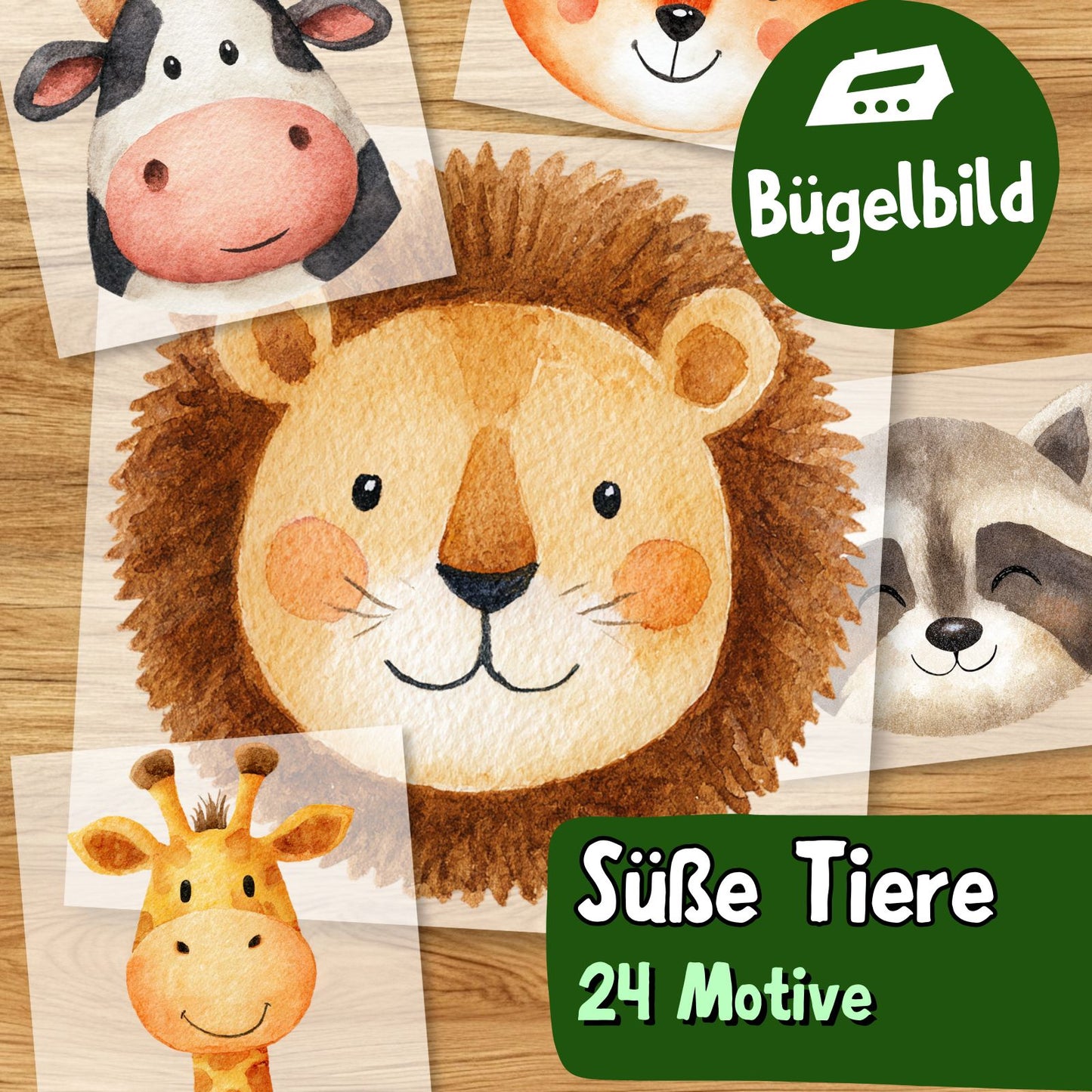 Süße Tiere Bügelbild 24 Motive