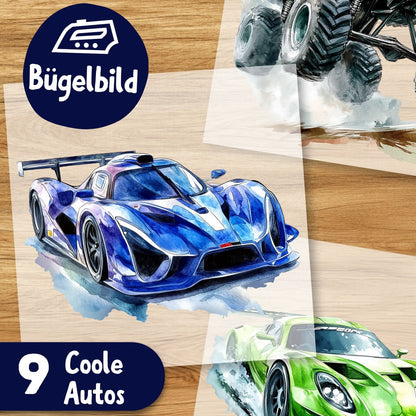 Coole Autos Bügelbilder