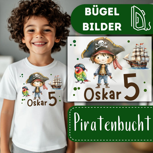 Piratenbucht Bügelbilder, Personalisiert