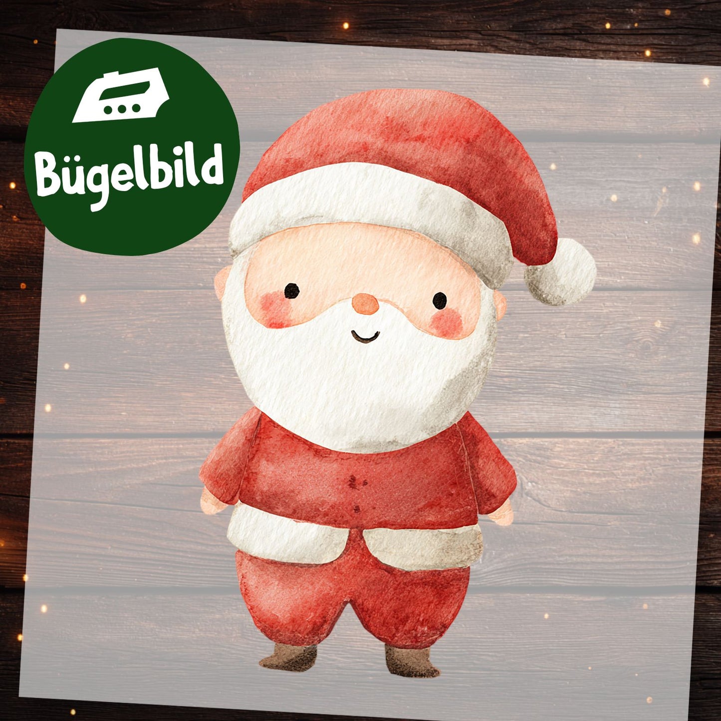 Weihnachtsmann Bügelbild PNG