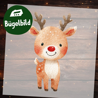 Rentier Bügelbild