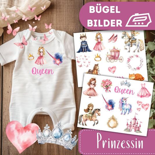 Prinzessin Bügelbilder 2er Set