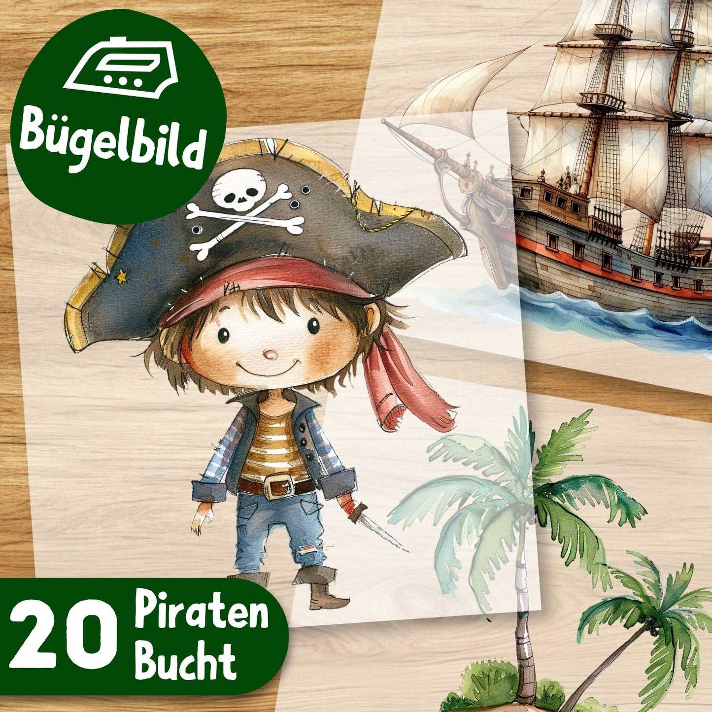 Piraten Bügelbilder