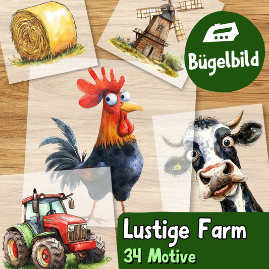 Lustige Farm Bügelbilder