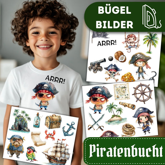 Piratenbucht Bügelbilder 3er Set