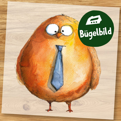 Bürovogel Bügelbild
