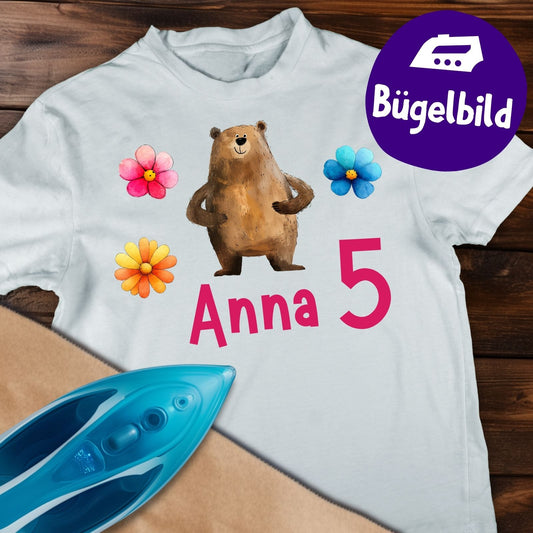 Personalisiertes Bär Bügelbild