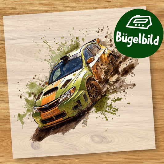 Ralley Auto Bügelbild