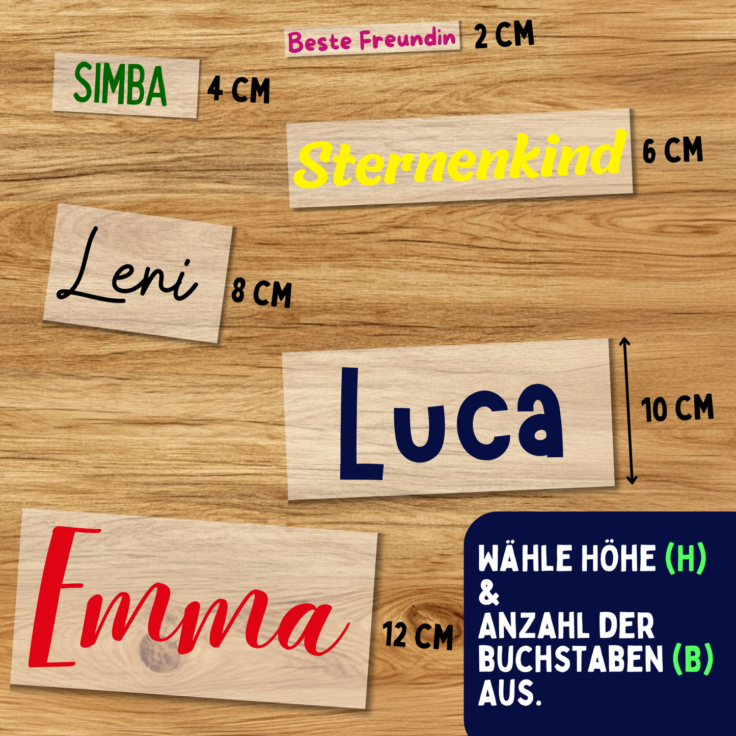 Dein Name Schriftzug zum Aufbügeln