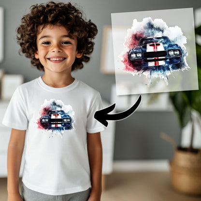 Coole Autos Bügelbilder