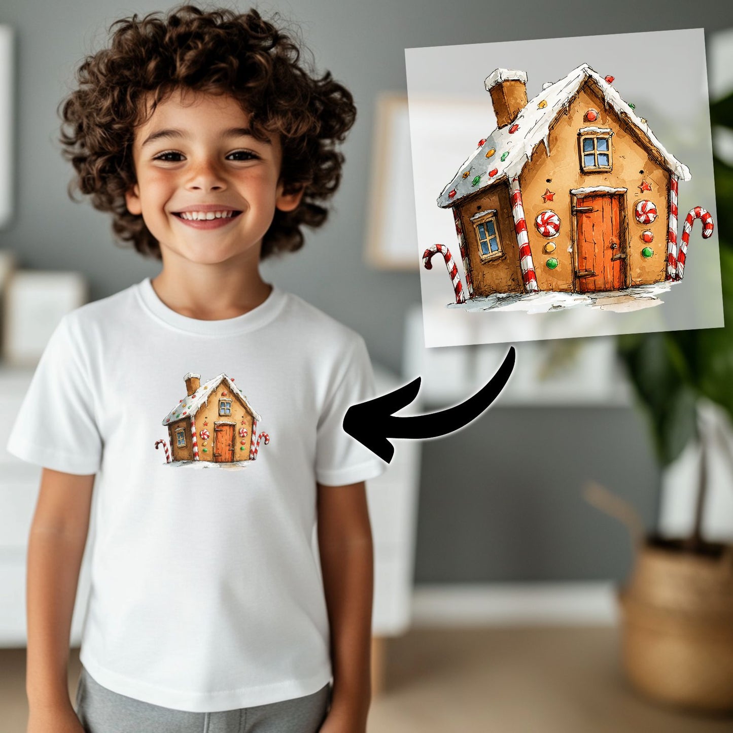 Bügelbild Lebkuchenhaus