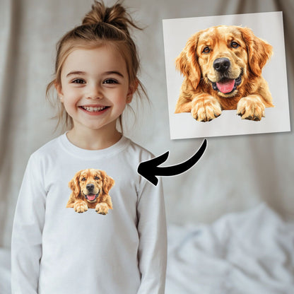 Neugierige Hunde 5 Motive Bügelbild