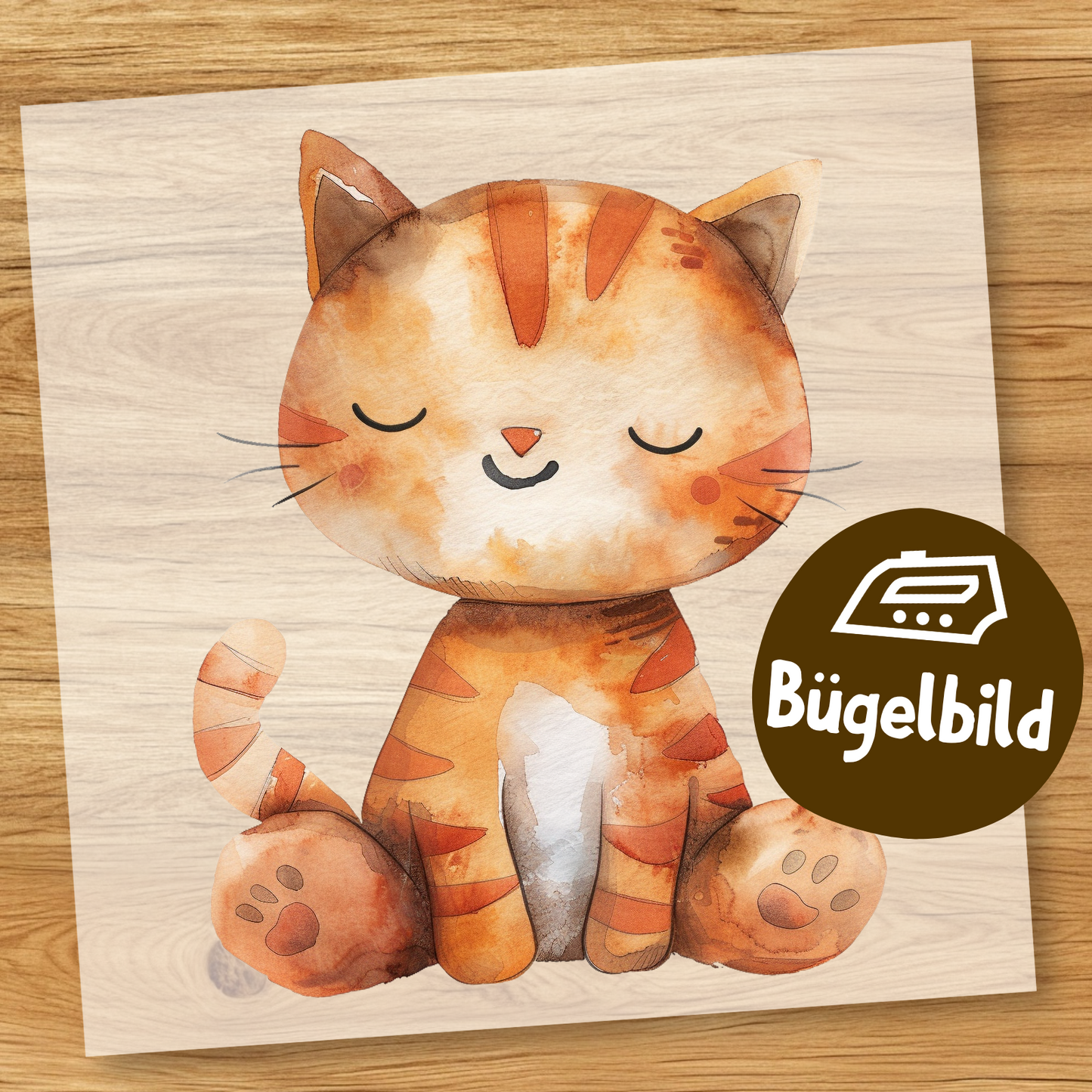 Süße Katze Bügelbild