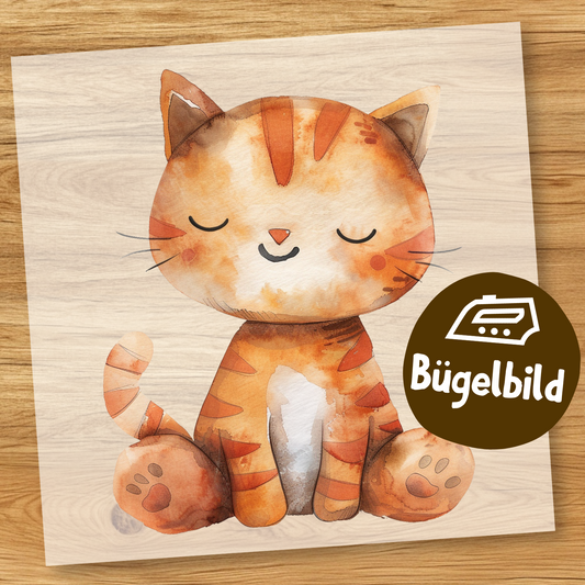 Süße Katze Bügelbild