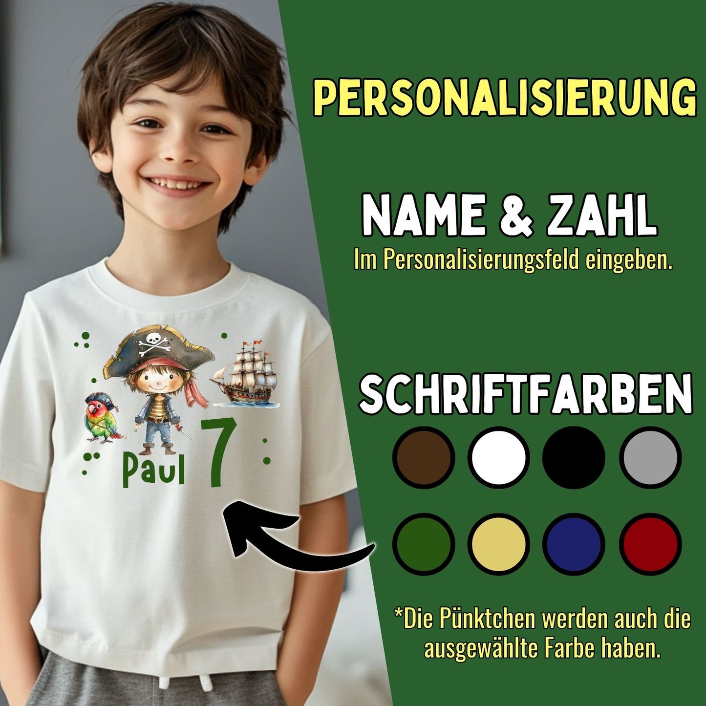 Piratenbucht Bügelbilder, Personalisiert