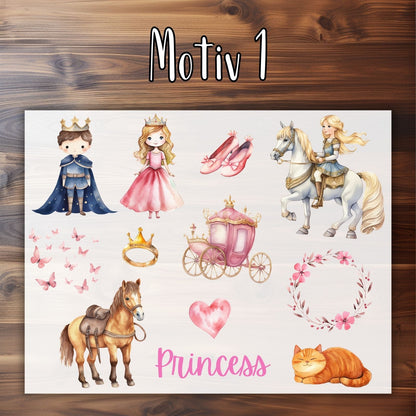 Prinzessin Bügelbilder 2er Set