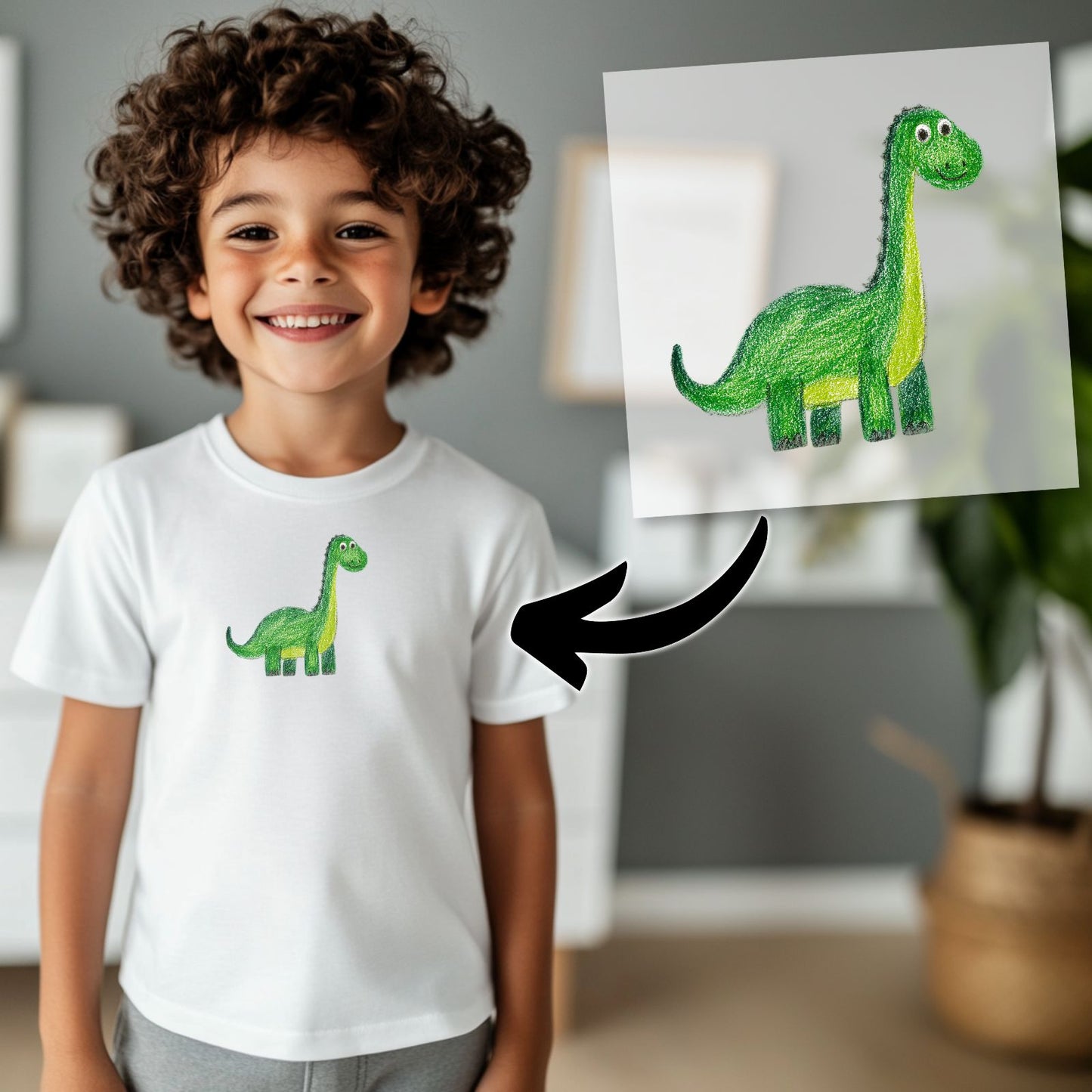 Bügelbild Baby Dino