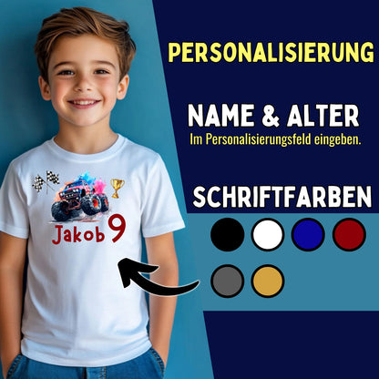 Monstertruck Bügelbild, Personalisiert