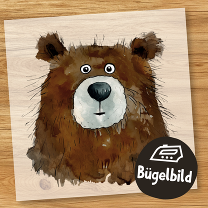 Lustiger Bär Bügelbild