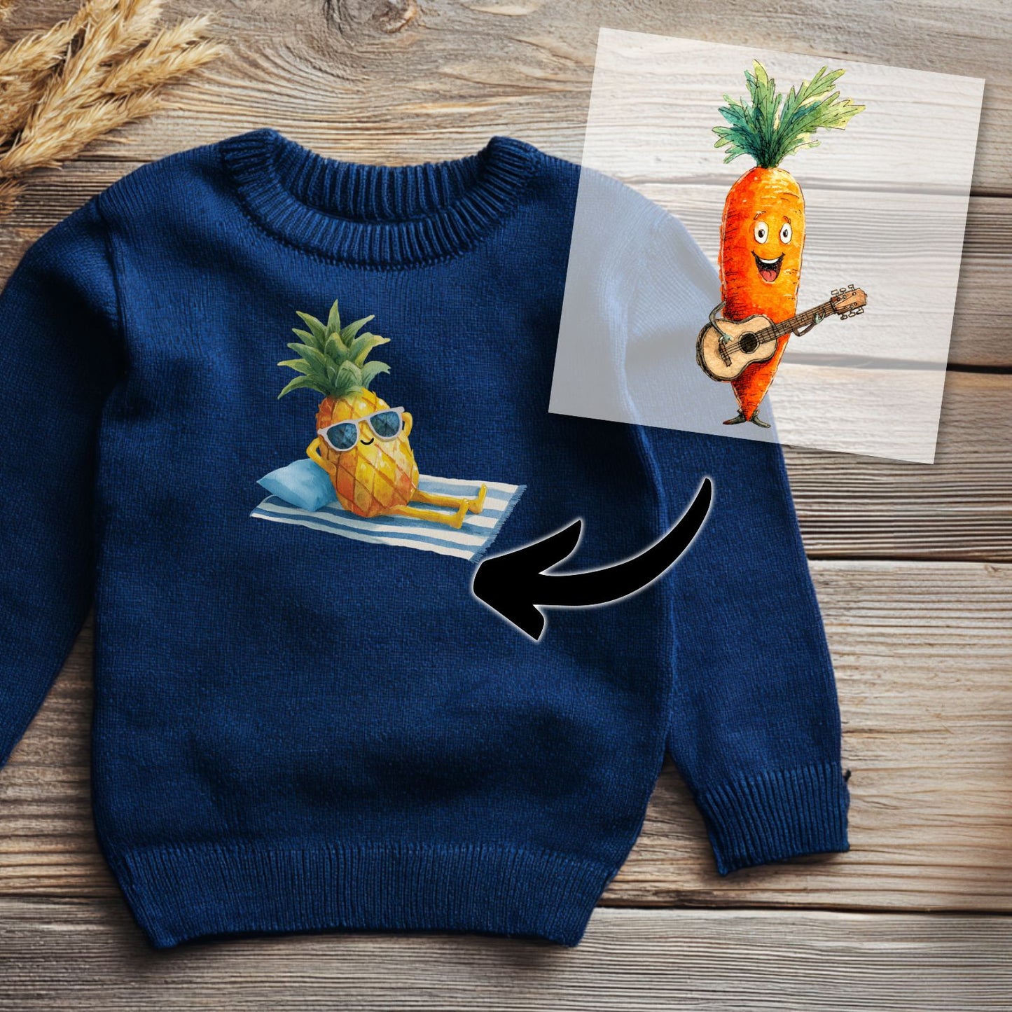 Ananas Bügelbild