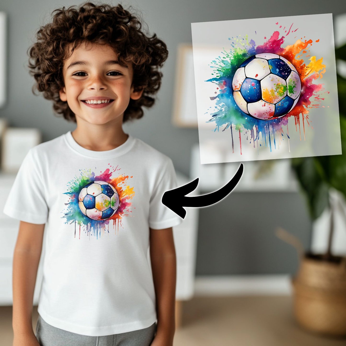 Cooles Fußball Bügelbild
