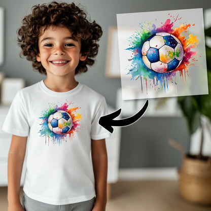 Cooles Fußball Bügelbild