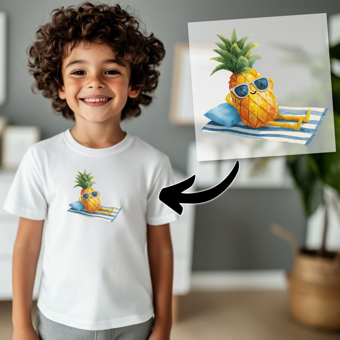 Ananas Bügelbild