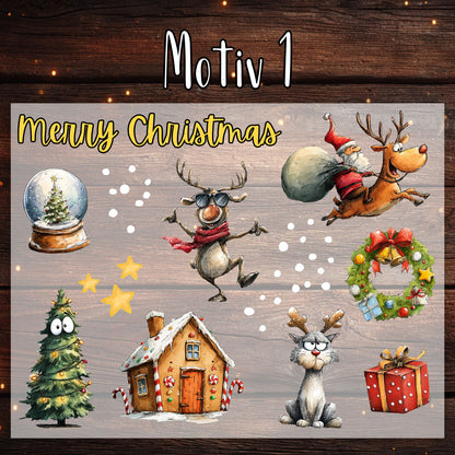 Bügelset Lustige Weihnachten – 2er Set