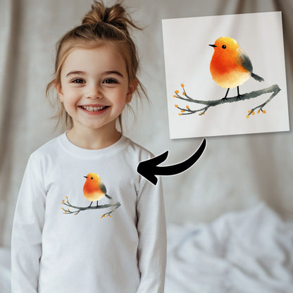 Rotkehlchen Bügelbild