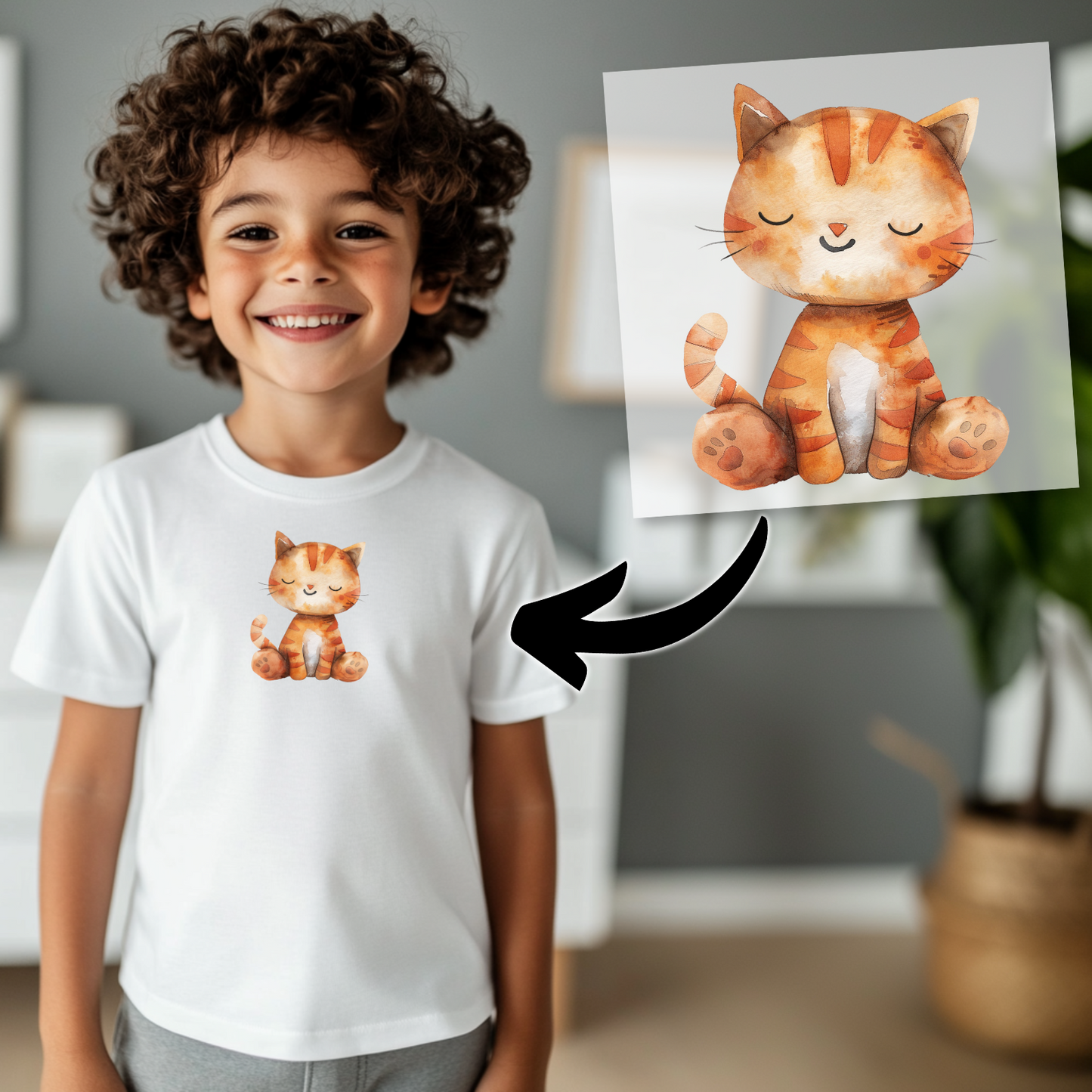 Süße Katze Bügelbild