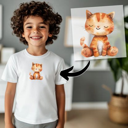Süße Katze Bügelbild