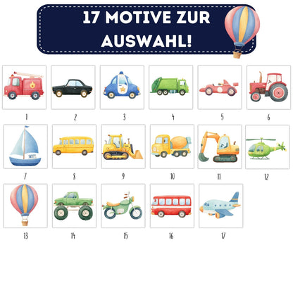 Süße Fahrzeuge Bügelbilder