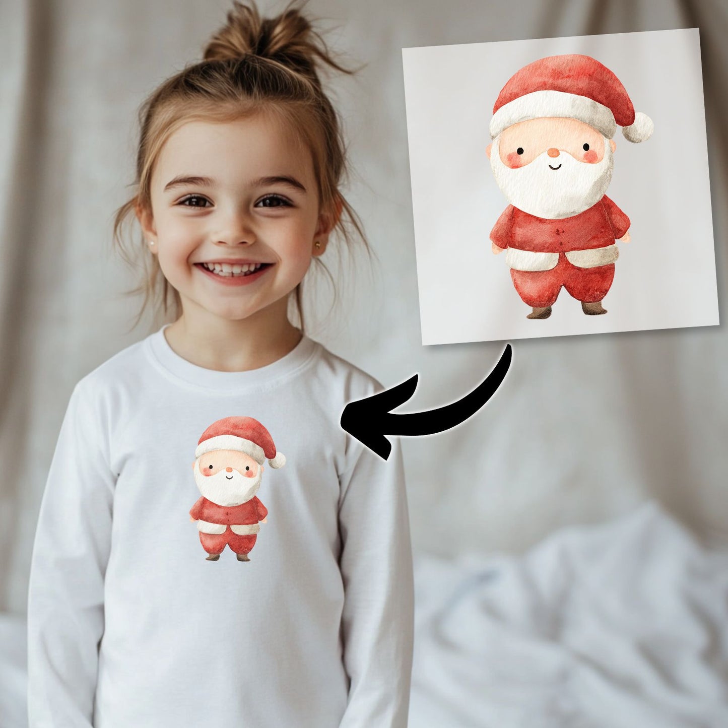 Weihnachtsmann Bügelbild PNG