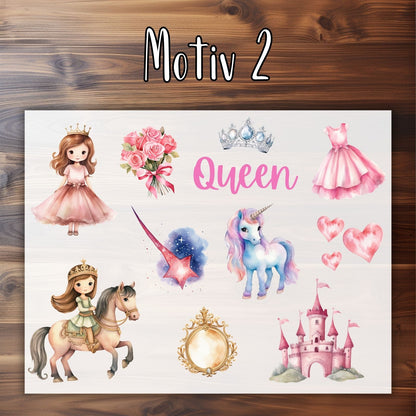Prinzessin Bügelbilder 2er Set